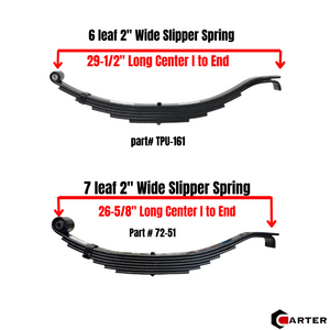 slipper spring options for 8k trailer axle