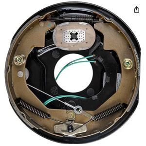 10” x 2-1/4” electric trailer brake assembly – left side, self-adjusting for 3.5K & 4.4K axles