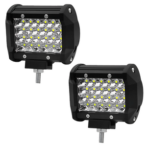 4-inch 72W LED work light bar with dual beam – spot and flood combo pattern
