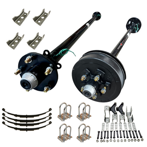 3.5K Tandem trailer axle kit with one brake axle - 5 lug dexter