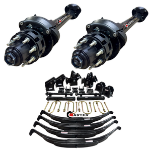 12k dual tandem hydraulic disc brake axle kit with heavy duty suspension
