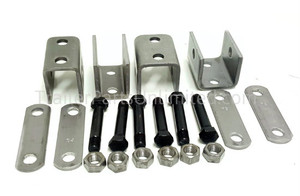 Single Trailer Axle Hanger Kit for Double Eye Springs