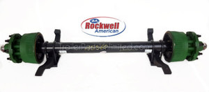 16K dual Tandem Trailer Axle. Rockwell American 16,000 lbs Electric Brake Trailer Axle 8 lug on 275mm