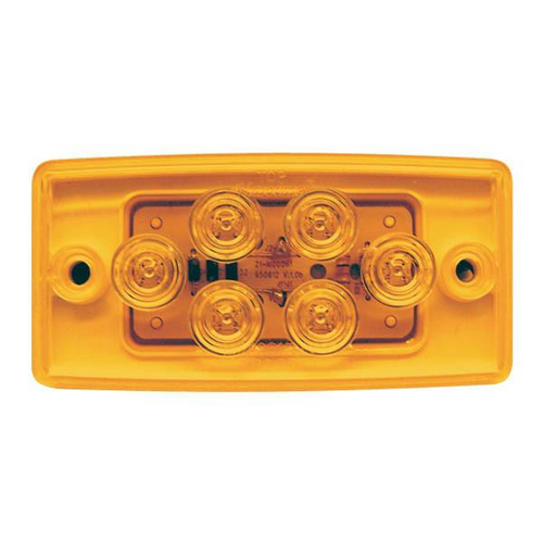 4-1/2" x 2-1/4" Rectangular Amber 6 LED Freightliner, Mack, Famsa & Sterling Cab Light