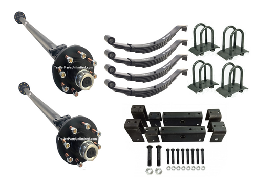 7K TANDEM trailer axle kit - light duty axle package 8 lug 7K TANDEM trailer axle kit - light duty axle package 8 lug