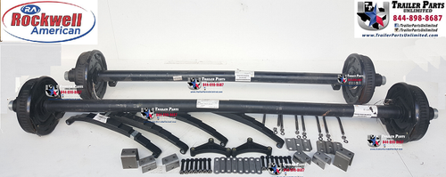 tandem axle kit - 2 5200 lbs electric brake trailer axles 6 lug