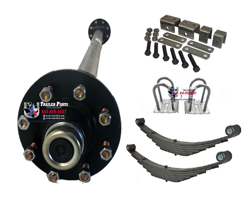 7k Idler Single Axle Trailer Kit 8 Lug Double Eye Springs 7k Idler Single Axle Trailer Kit 8 Lug Double Eye Springs