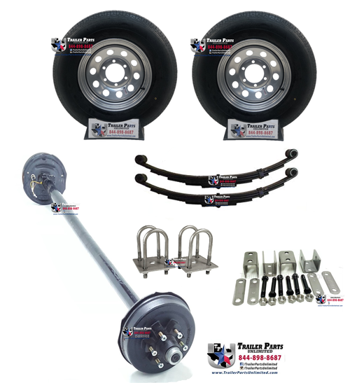 6k trailer axle tire wheel kit