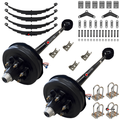 6K TANDEM AXLE TRAILER KIT 12K GVWR - DEXTER, LIPPERT CARTER TRAILER AXLE KIT