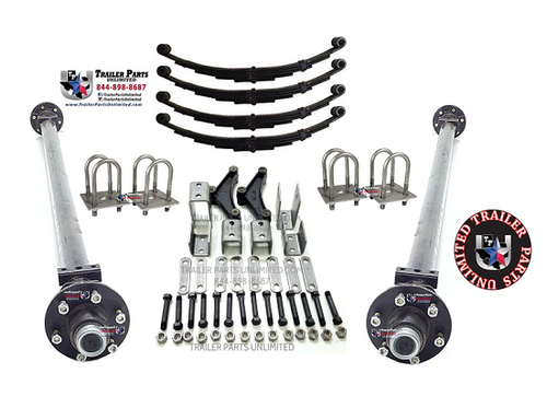 tandem trailer axle kit 6 lug 12k GVWR