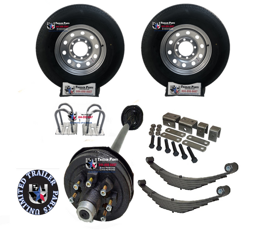 7k single axle tire wheel kit