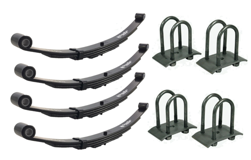 Tandem Trailer Double Eye Spring Suspension Kit for 2-3/8" Tube - 3,500 lbs Axles