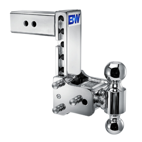 B&W Tow & Stow 2-Ball Mount - 2.5" Hitch - 7" Drop/7.5" Rise - 14.5K - Chrome B&W Tow & Stow 2-Ball Mount - 2.5" Hitch - 7" Drop/7.5" Rise - 14.5K - Chrome