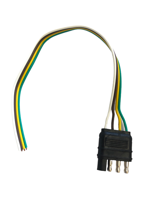 4-Way Flat Plug w/ 12" Wire Harness J-4014-WH