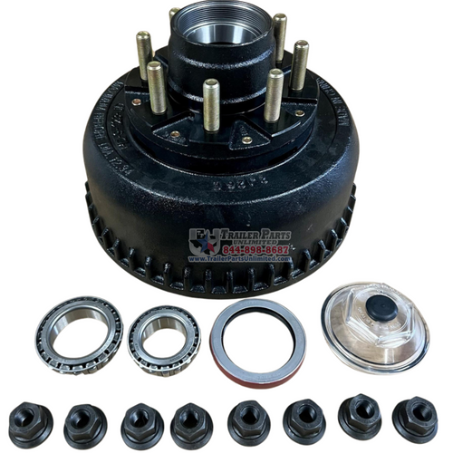 9-10k Hub & Drum for Dexter  Axles Made After 7/2009 - Complete - Swivel Flange Nuts