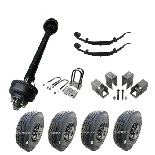 10k Carter Single Axle Trailer Kit - 16 Inch Tires with Black Dual Wheels 10k Carter Single Axle Trailer Kit - 16 Inch Tires with Black Dual Wheels