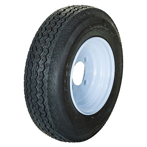 Hi-Run Trailer Tire, 4.80-8, 4-Hole White Spoke Wheel, Load Range B 4PR, ASB1050