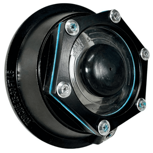 Durable 3.5” aluminum oil hub cap designed for 10,000 lb Carter Dexter trailer axles. Protects your axle's oil system from leaks and contamination.