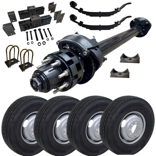 Hydraulic disc brakes installed on the 12K trailer axle – unmatched stopping power for large loads