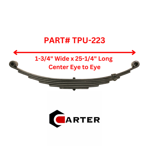 carter trailer parts - 6 leaf double eye leaf spring 25.5" long