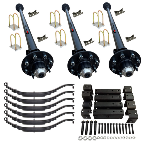 Carter 7K Triple Idler Axle Kit—complete with 5-leaf slipper springs and all hardware Carter 7K Triple Idler Axle Kit—complete with 5-leaf slipper springs and all hardware
