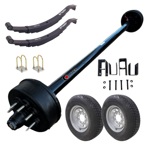 8k Dexter trailer axle kit with wheels and tires 