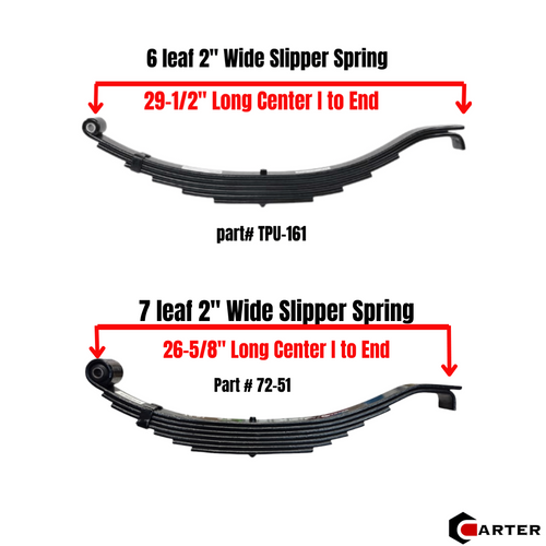 various spring options for 8k trailer axles