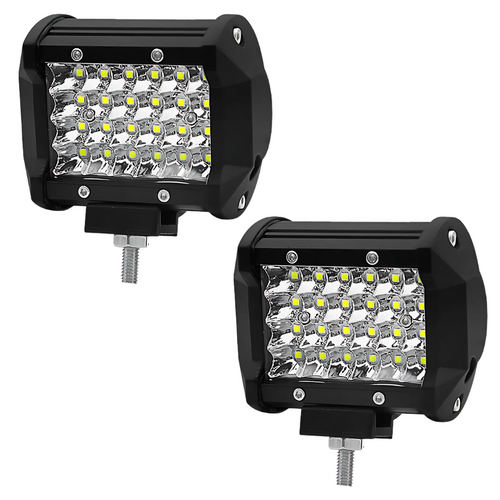 4-inch 72W LED work light bar with dual beam – spot and flood combo pattern
