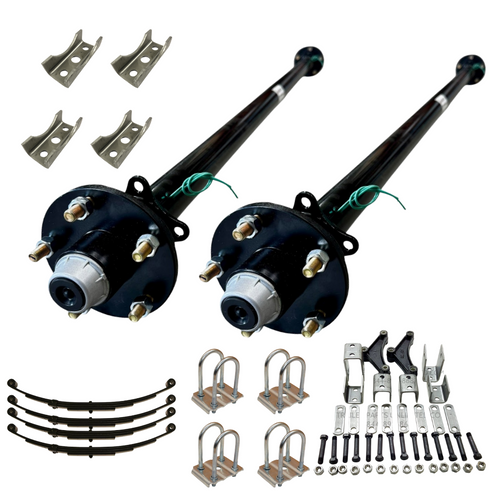 3.5K Tandem Trailer Axle Kit 7k GVWR 5 Lug axles dexter lippert carter