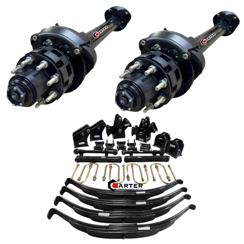12k dual tandem hydraulic disc brake axle kit with heavy duty suspension