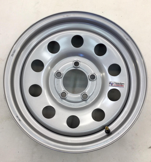 15" x 5" Silver Mod Steel Wheel 5 LUG TRAILER WHEEL 15" x 5" Silver Mod Steel Wheel 5 LUG TRAILER WHEEL