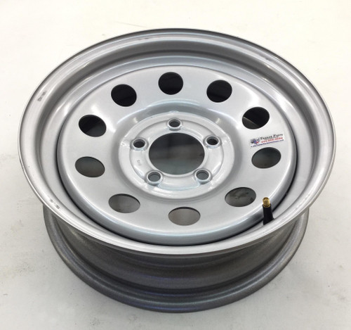 15" x 5" Silver Mod Steel Wheel 5 LUG TRAILER WHEEL