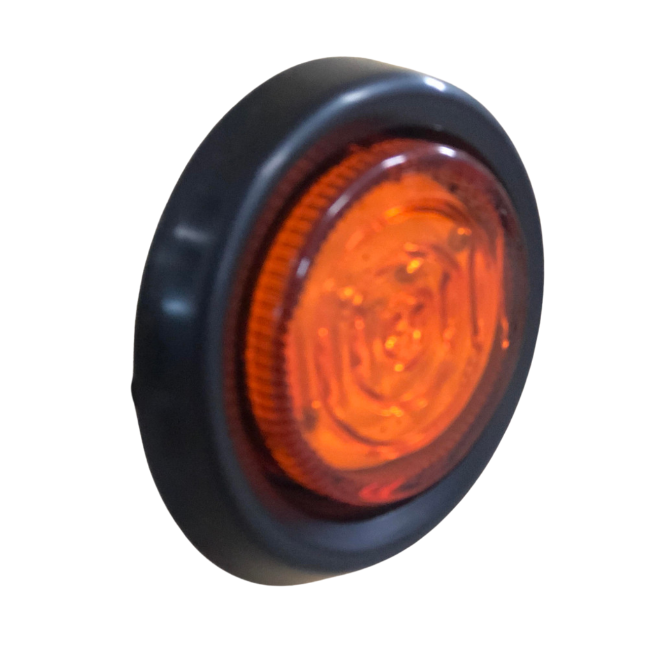 2 Round Amber 1 LED Marker Light w/ 2 Prong Plug u0026 Rubber Grommet -  Trailer Parts Unlimited