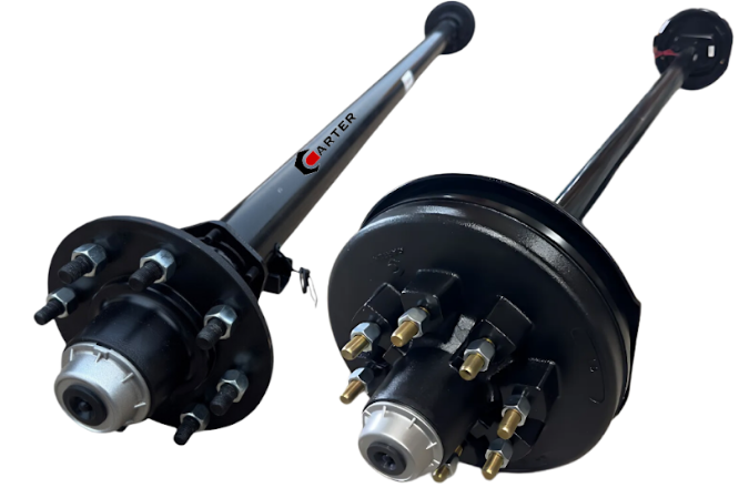 AFA Motors Trailer Axle Kit – 4 On 4 Bolt Idler Hub, 1