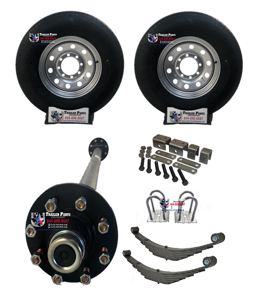 ゆうき1TREK 7000 lbs single trailer axle tire wheel package. Build a