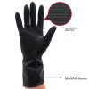 COLORTRAK - Reusable Black Latex Gloves | 4ct | Medium