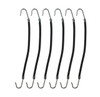 PINK PEWTER - Bungee Professional Quality Elastics With Hooks - 6pc 5" Black