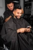 BARBER STRONG - The Hands Free Barber Cape - Solid Black