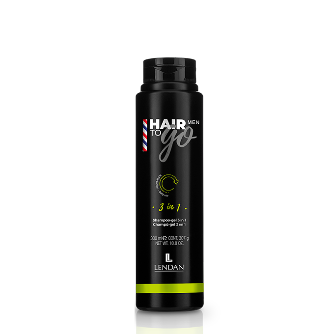 LENDAN 3-in-1-Shampoo Für Männer – Mit Aktivkohle & Ginseng, Als Duschgel, Shampoo & Rasiergel