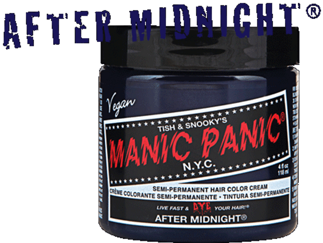 4. Manic Panic Semi-Permanent Hair Color Cream, After Midnight Blue - wide 5