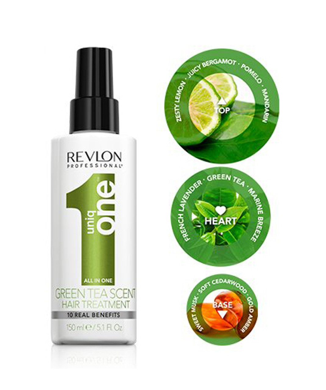 REVLON PROFESSIONAL - UNIQONE™ Hair Treatment Green Tea Fragrance 150ml -  Salon Cosmetics
