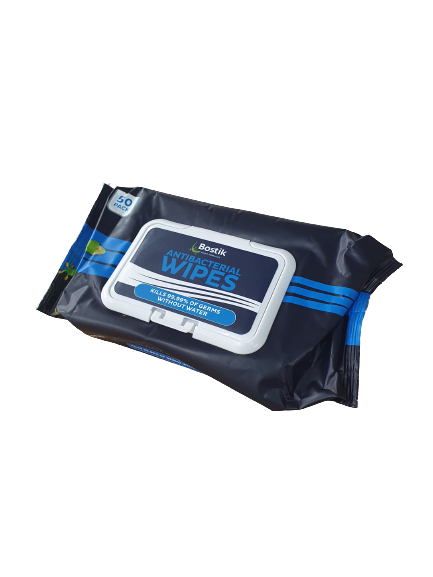 BOSTIK Antibacterial Wipes 50pk Salon Cosmetics