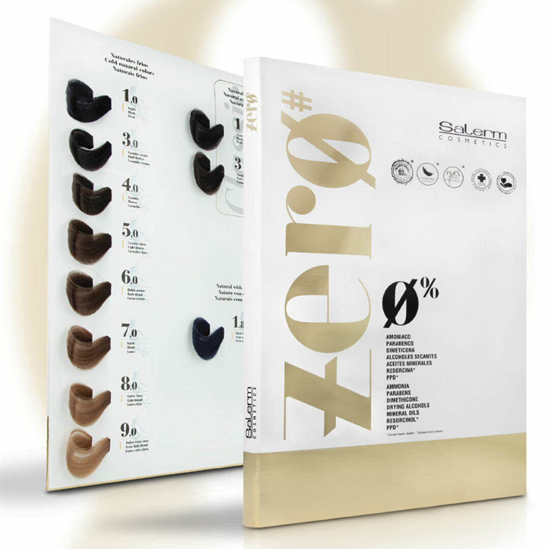 SALERM COSMETICS Zero 0 Ammonia Hair Colour Chart Salon Cosmetics