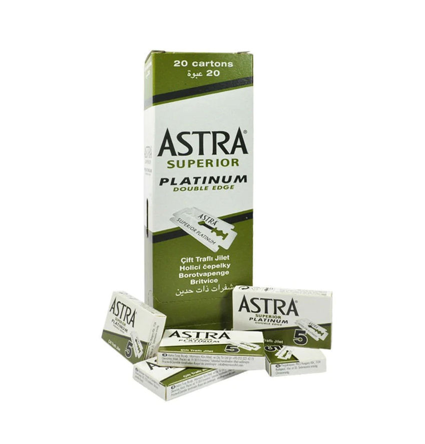 ASTRA - Superior Platinum Double Edge Razor Blades 20 x 5pk - Salon ...