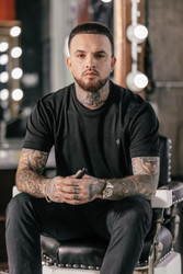 Keep your barber game strong with The Barber Tech Tee!