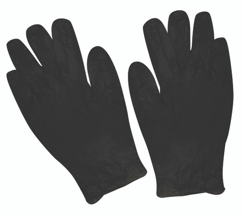 COLORTRAK - Black Vinyl Gloves | Disposable Powder Free | X Large