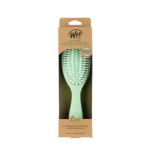 WET BRUSH - Go Green Shine Hair Brush - Healthy Scalp - Tea Tree Oil