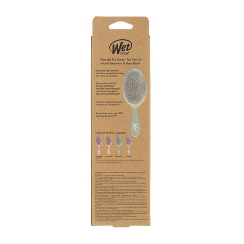 WET BRUSH - Go Green Shine Hair Brush - Healthy Scalp - Tea Tree Oil