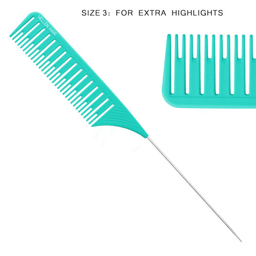 VELLEN HAIR - Premium Tail Comb 5 Set - Green/Blue/Mint VELLEN HAIR - Premium Tail Comb 5 Set - Green/Blue/Mint