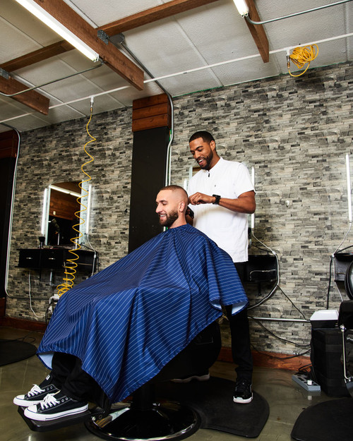 Louis Vuitton and Gucci barber cape I - Polite Barber Shop